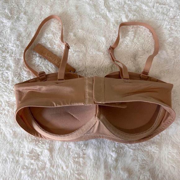 SKIMS Ultimate Push Up Strapless Bra Clay Color Style BAN 9056 Size 32C NWT - Picture 5 of 11